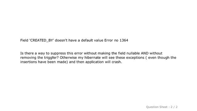 MySQL : Mysql Error 1364 Field Doesn't Have A Default Values