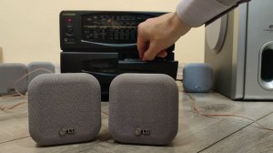 Пассивная акустика LG (5.1): сабвуфер + сателлиты (подключены к кассетной деке HITACHI.