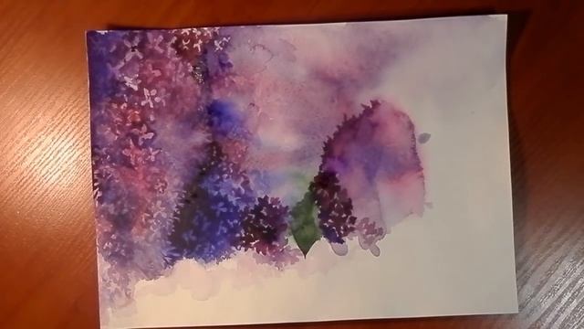 РИСУЕМ СИРЕНЬ (АКВАРЕЛЬ)