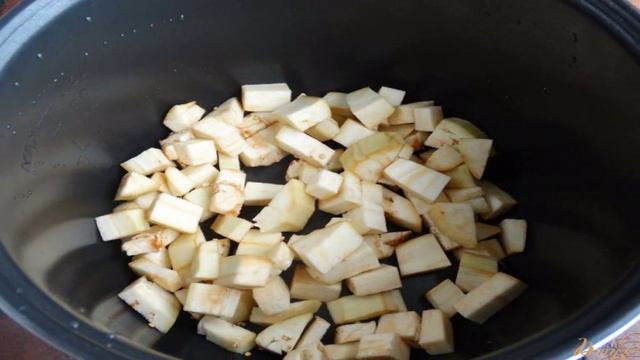 Рагу из баклажана, тыквы и кабачка