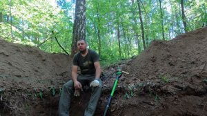 СТРОЮ НОВУЮ ЗЕМЛЯНКУ | ПЕРВЫЙ ЭТАП - МЕСТО, ЯМА И КАРКАС | ЖИВУ В ЛЕСУ И СТРОЮ ЗЕМЛЯНКУ ОДИН 1 СЕРИ