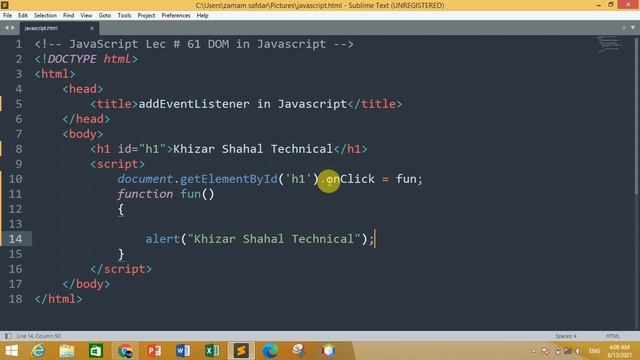 Events in JavaScript || addEventListener & removeEventListener Methods in JavaScript || JavaScript