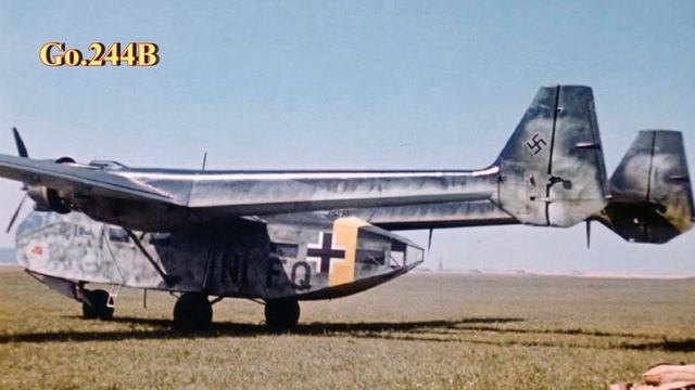 Немецкий средний транспортно-десантный самолет Go.244 смотреть онлайн