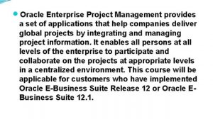 Oracle R12 Projects Costing and Billing