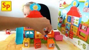 Играем конструктором Lego Duplo LEARN ABOUT MY DAY, собираем домик