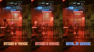 RYZEN 5 7600X vs 5600X vs INTEL i5-12600K with RTX 3080 (7 Games / FHD / 1080p)