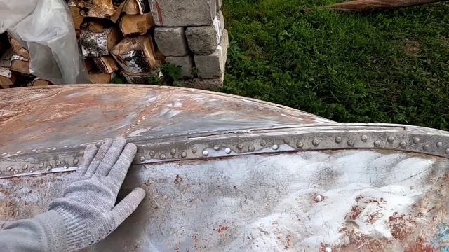Восстановление лодки "Казанка". Часть 1. Шлифовка днища. смотреть онлайн