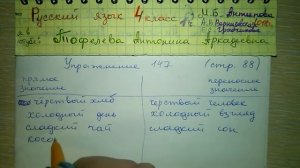 Упр 147 стр 88 Русский язык 4 класс 1 часть 2018 гдз М.Б.Антипова, А.В.Верниковская, Е.С.Грабчикова