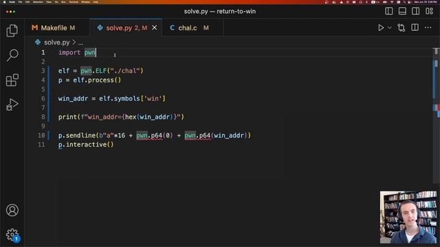 Return To Win (ret2win) - CTF Cookbook - pwn смотреть онлайн