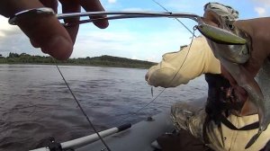 РЫБАЛКА ЛЕТОМ НА ПЕРЕКАТЕ! Smith D-Incite 53 ловит судака, жереха, щуку