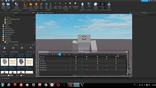 How to add animation walk R6 for your roblox game TUTORIAL смотреть онлайн