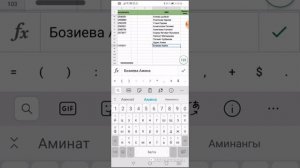 Как вносить данные в рабочую таблицу Excel. Амина Бозиева