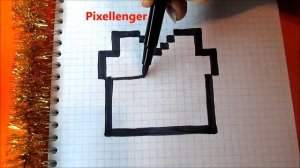 Новогодний Подарок Как рисовать по клеточкам How to Draw Christmass Gift  Pixel Art