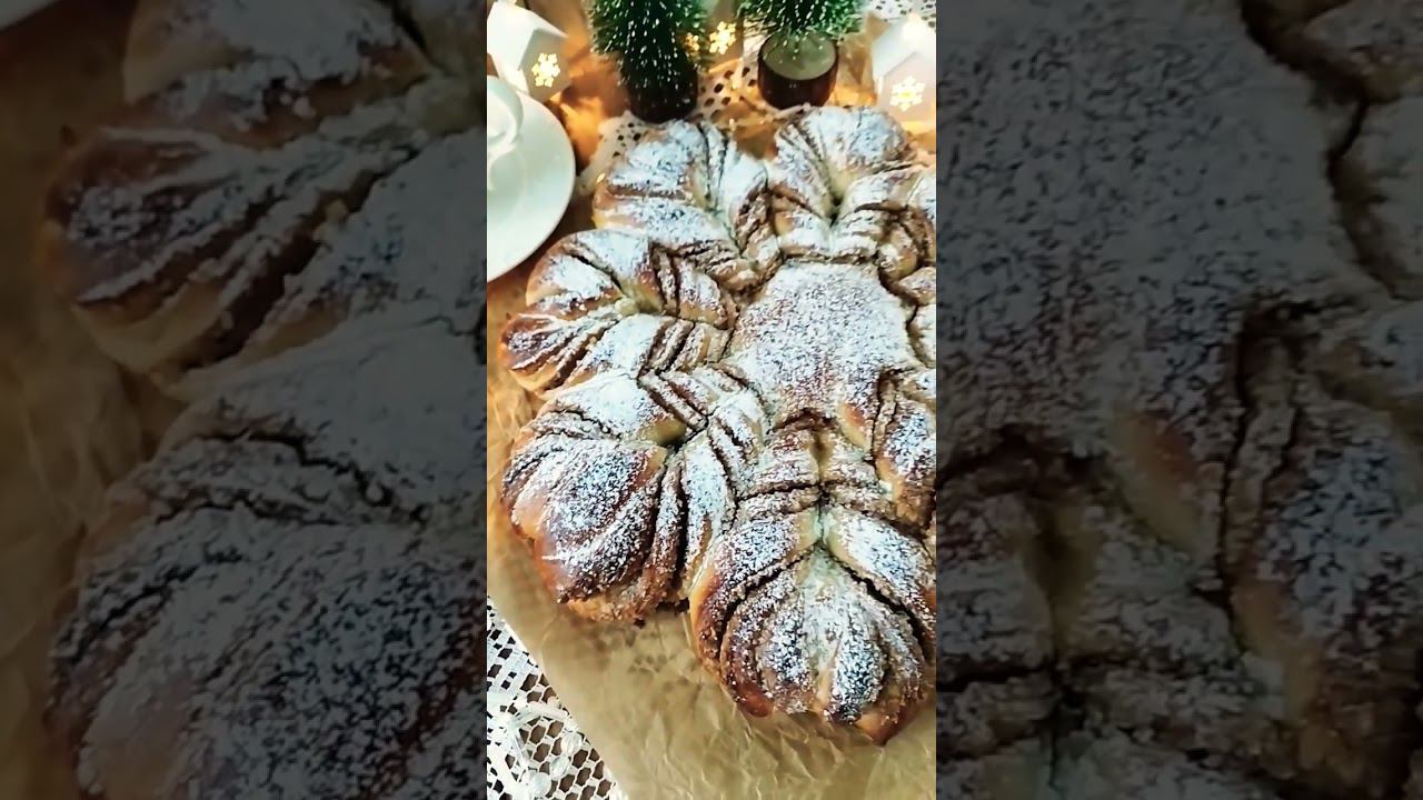 Сдобная булочка Рождественская Звезда на пшеничной закваске#shorts