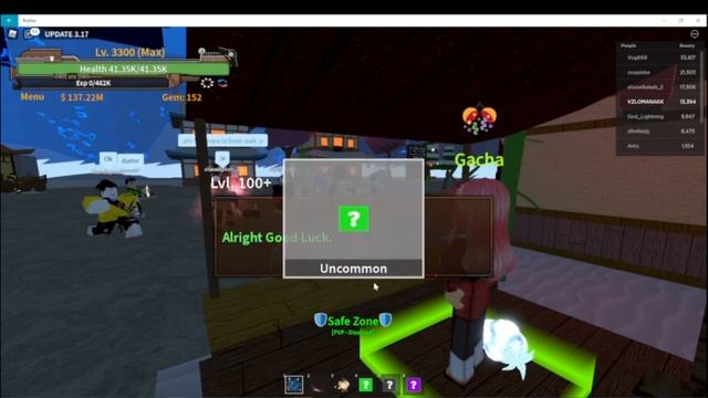 20 прокруток фрукта и я выбил фрукт...... в king legacy.... смотреть онлайн