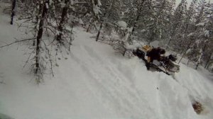 Skandic WT 600 e-tec 2011 VS SWT V-800 2010 sur le reculons dans 3 pieds poudreuse