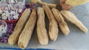 Мочалка из люфы, выращенная на своем огороде.