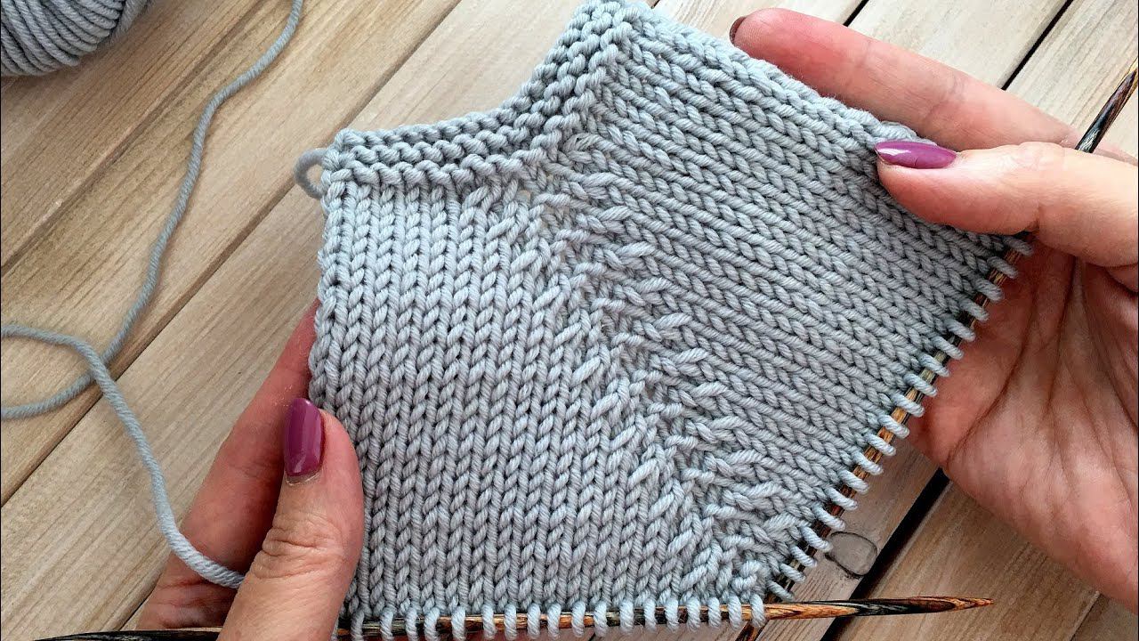 Красивая регланная линия при вязании реглана сверху