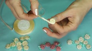 Маленькие цветочки из лент своими руками / Розы мастер-класс