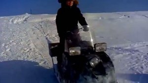 Буран с двигателем от Оки в горку.mp4