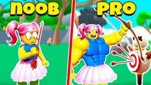 Прокачка от НУБ до ПРО в Симулятор ЛУЧНИКА! Dragon Fighting Simulator Roblox