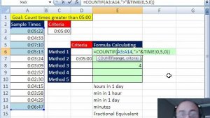 Mr Excel & excelisfun Trick 17: Count Times Greater Than 5 M