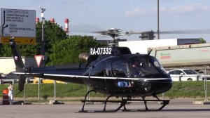 Запуск и взлет вертолета Airbus Helicopters H-125  HeliRussia-2021 Крокус Экспо / Helicopter /