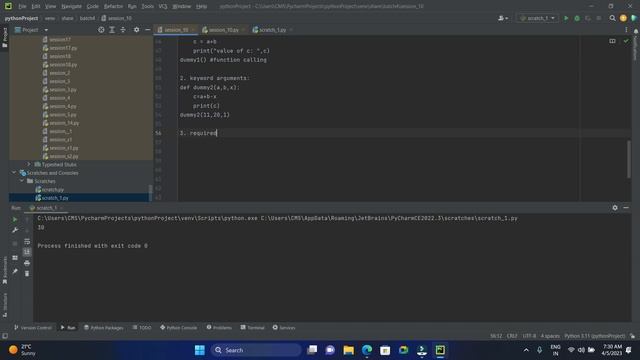Session_10 - Functions (built-in and user-defined), types of arguments#PythonTutorials #PythonCours