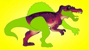 Learn Dinosaur names | Spinosaurus Turn and Learn | jurassic dinosaurs cartoon videos for kids