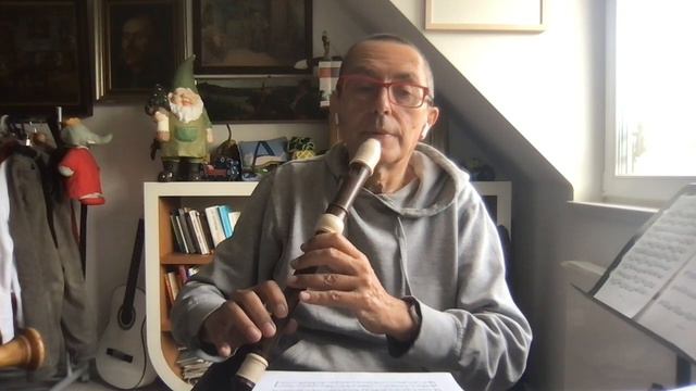 Loeillet de Gand, Giga in A moll, for 2 alto recorders смотреть онлайн