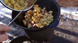 ЧАНАХИ по грузински в казане на костре