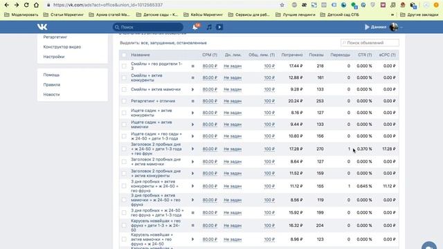 Обучение Таргету ВК #3. Тестовая рекламная кампания