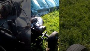 Трактор с двигателем от мотоцикла "Урал".