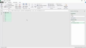 Video_023 Table Transformation - From Table To List with Power Query