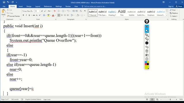 STACK QUEUE PROGRAMMING IN JAVA
