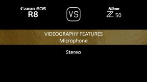 Canon EOS R8 vs. Nikon Z50: A Comparison of Specifications