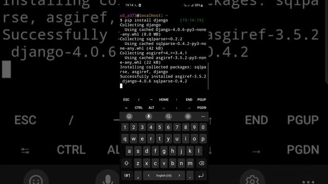 Creating web application using #termux and #django (#python)