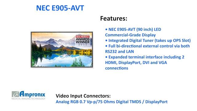NEC E905-AVT 90 inch LED Commercial-Grade Display Sales | Service | Repair | Exchange | Replacement смотреть онлайн