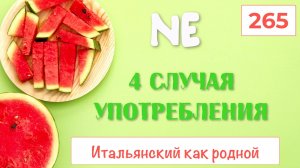 Четыре случая появления частицы NE в итальянских предложениях – 265