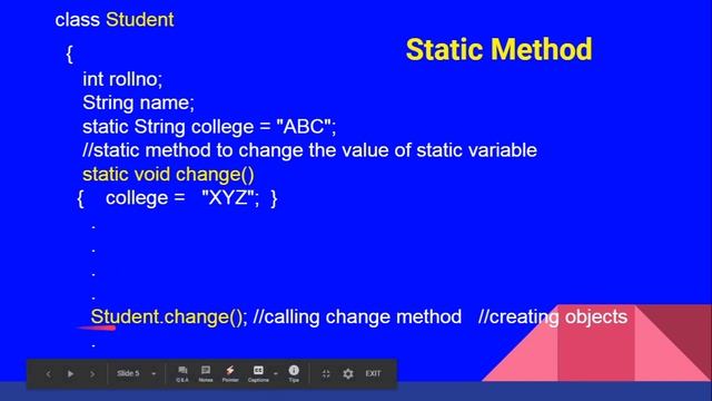 Static members in Java смотреть онлайн