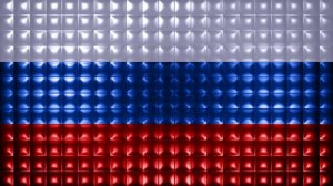 Российский флаг. Выпуклые ячейки. Подушечки. Фон из триколора. Зацикленная анимация в 4K.