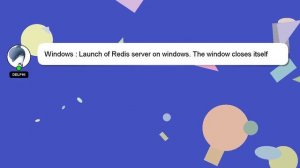 Windows : Launch of Redis server on windows. The window closes itself