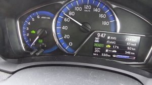 Расход топлива гибридной Тойоты короллы аксио 2017 г.в. по маршруту г. Фряново - г. Кубинка (140 км