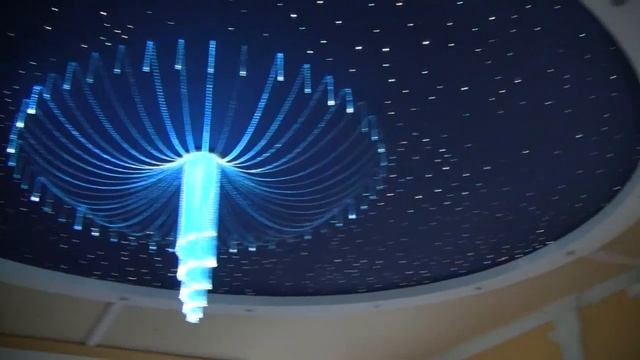 oświetlenie sali weselnej - żyrandol światłowodowy ośmiornica - lampy na wesele -żyrandol na wesele смотреть онлайн