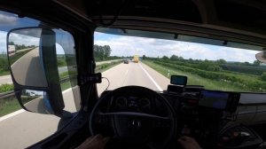 POV Truck driving Mercedes Actros 1851. Landshut - Plattling ?? 4K