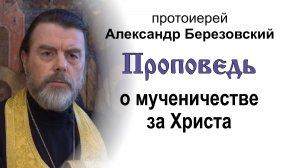 Проповедь о мученичестве за Христа (2024.08.12). Протоиерей Александр Березовский