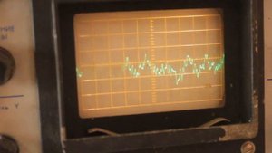 Сигнал звуковой частоты на осциллографе С1-49