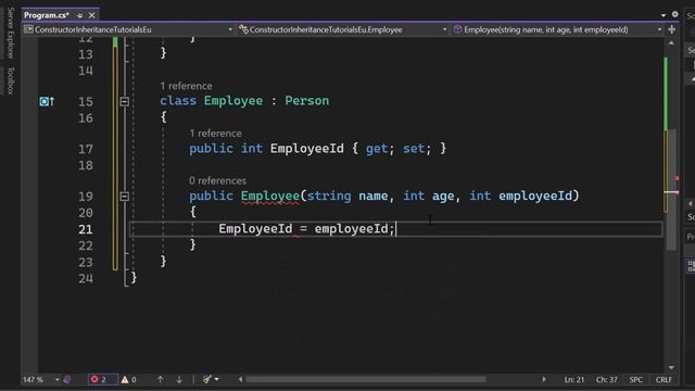 C# Constructor Inheritance - This is how it works