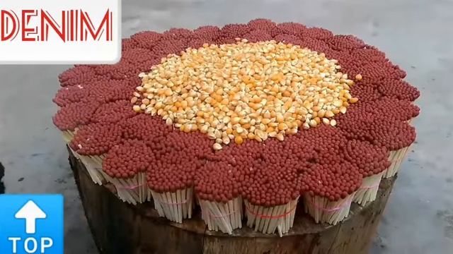 Експеримент: Делаем попкорн в дома на спичках!