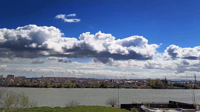 весенние облака над рекой Кубань - март 2023 смотреть онлайн